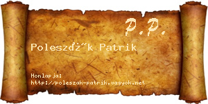 Poleszák Patrik névjegykártya